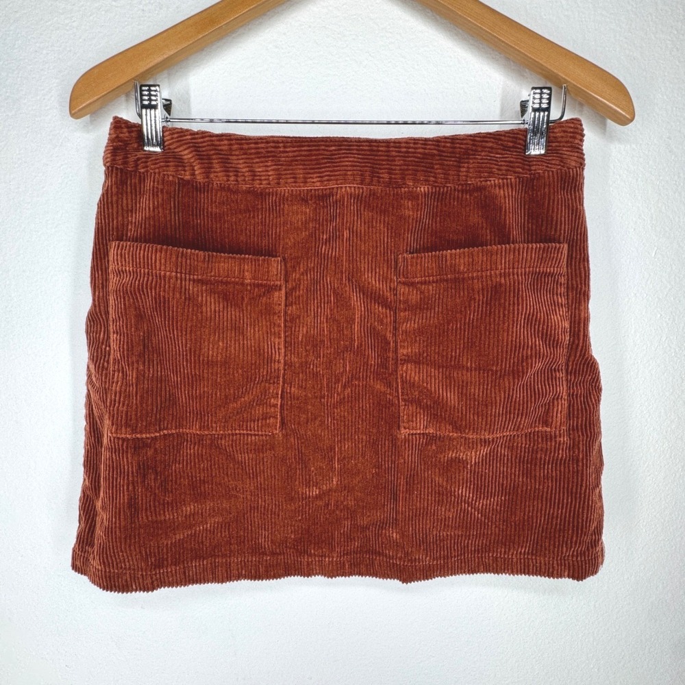 Forever 21‎ Y2K Corduroy Micro Mini Skirt Patch Pockets Festival Granola Indie